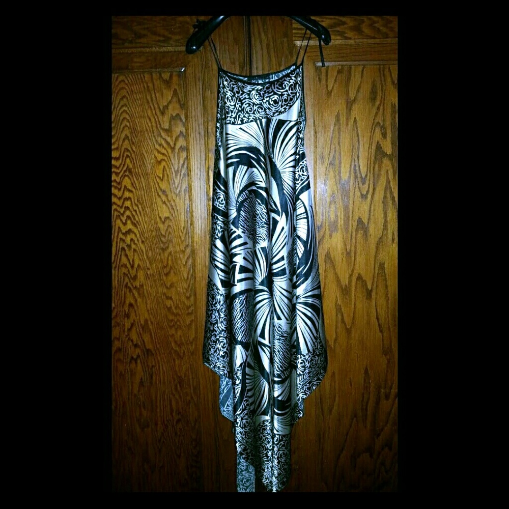 Sateen Scarf Dress. One of a kind